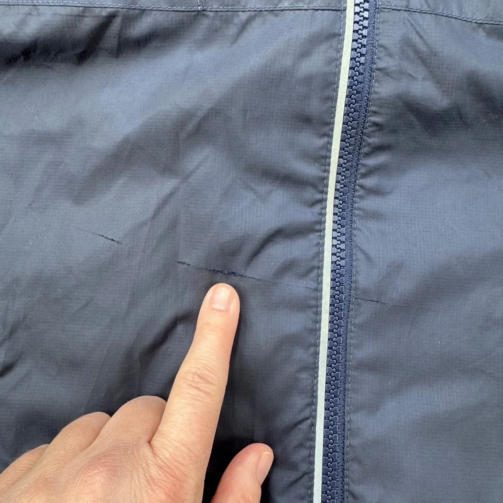 Vintage Polo Sport Windbreaker Jacket‎ Mens M Navy Blue Hooded Streetwear 90s
